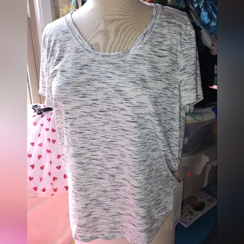 Lululemon NWT Meant to Move Tee White Black Tiger Space Dye